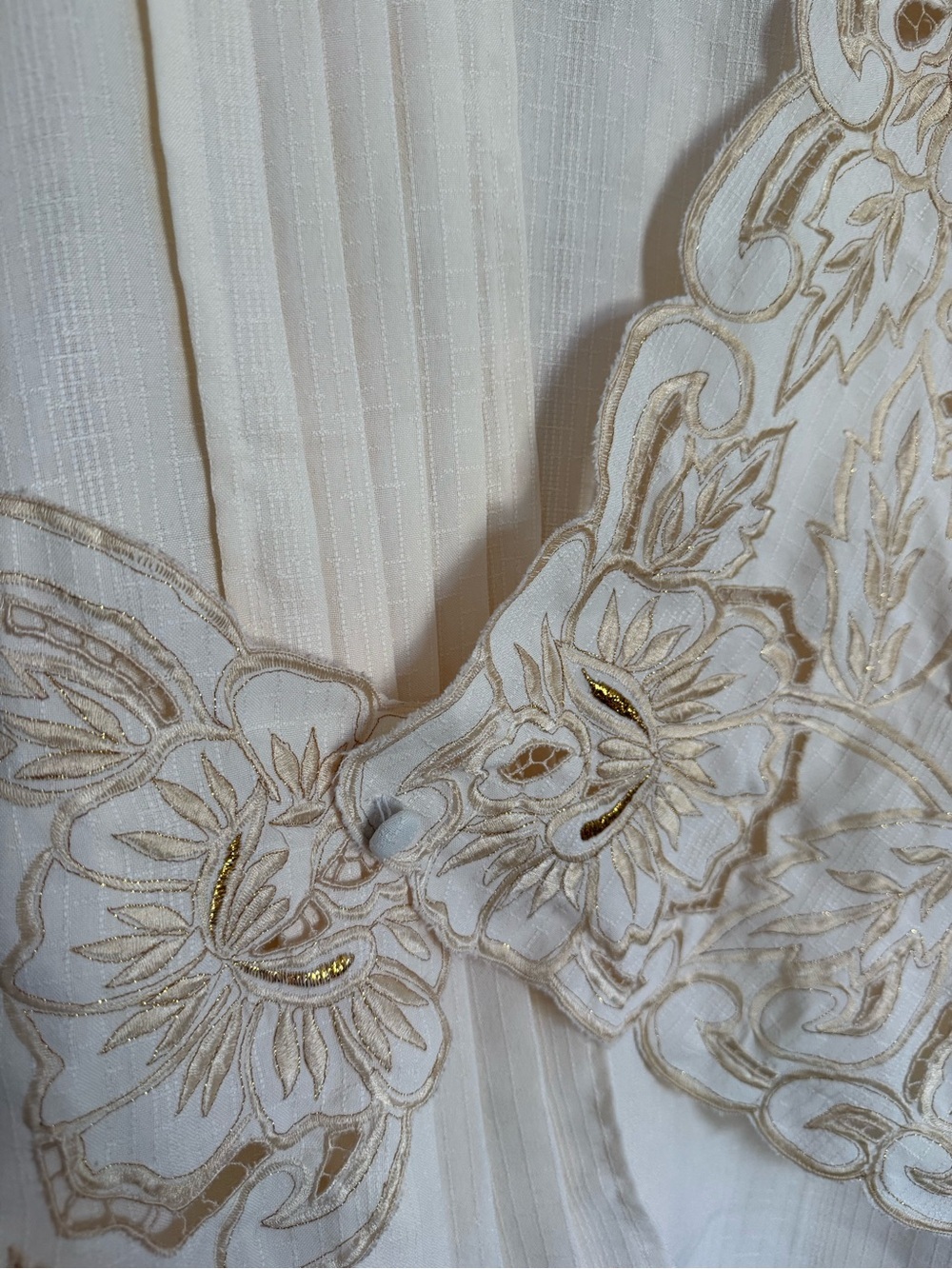 Vintage Cream Soutache Blouse Art Deco Romantic Coastal Grandmacore - Picture 7 of 8